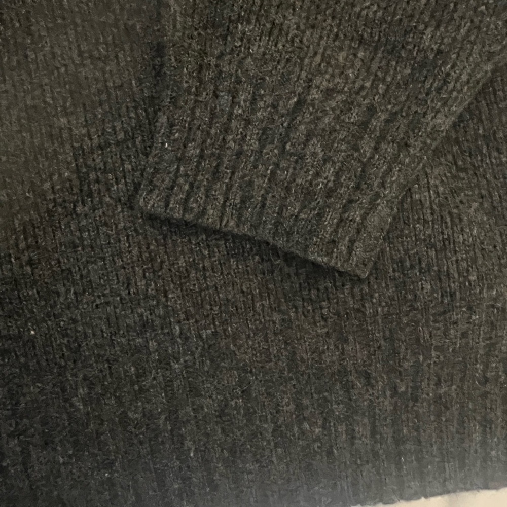 VINTAGE 90’s POLO CHARCOAL GREY MENS V- NECK SWEATER - Picture 6 of 7